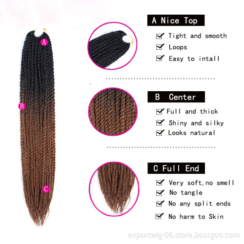 Best Selling High Temperature Fiber Jumbo Braids Wholesale Crochet Braid Hair Solid Color Two Tone Synthetic Braiding Hair